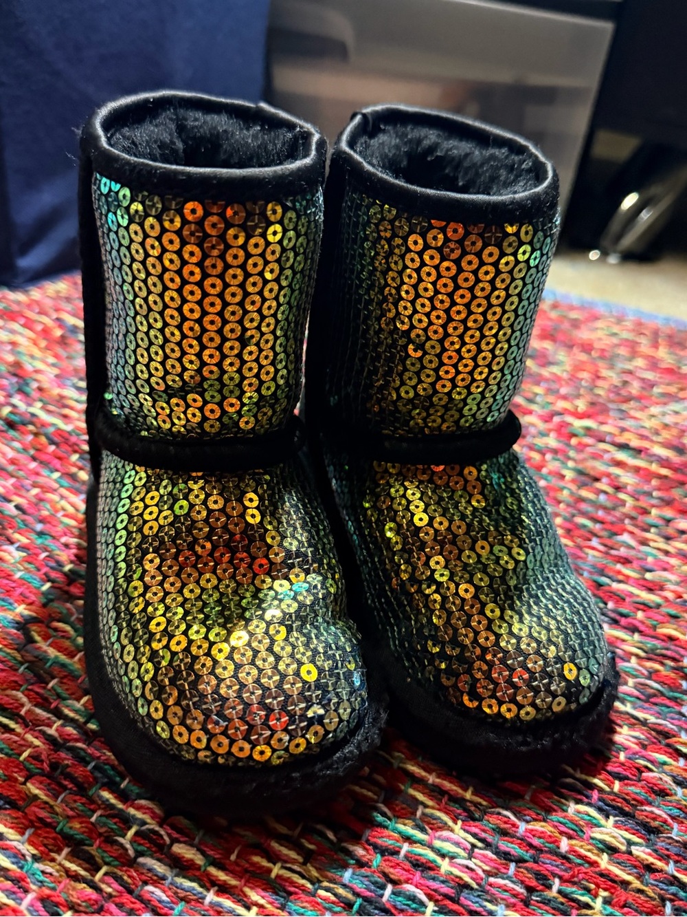 Uggs Kids Sequin Sparkle Boots - Black Multicolor